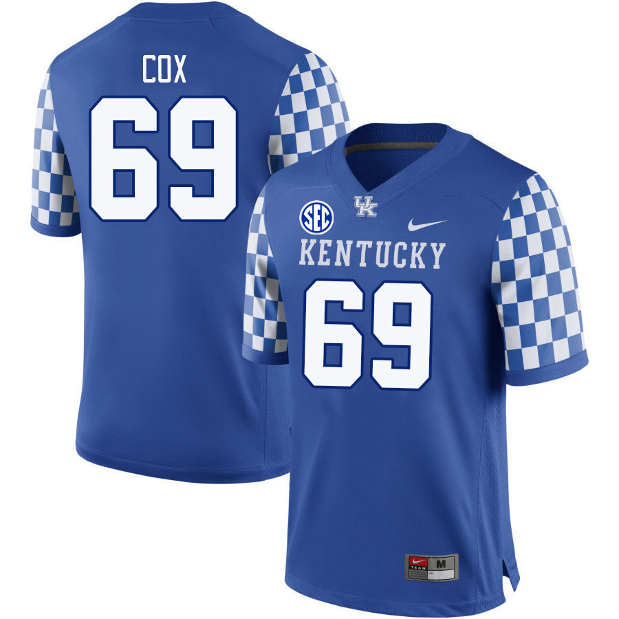 Men #69 Marques Cox Kentucky Wildcats 2023 College Football Jerseys Stitched-Royal